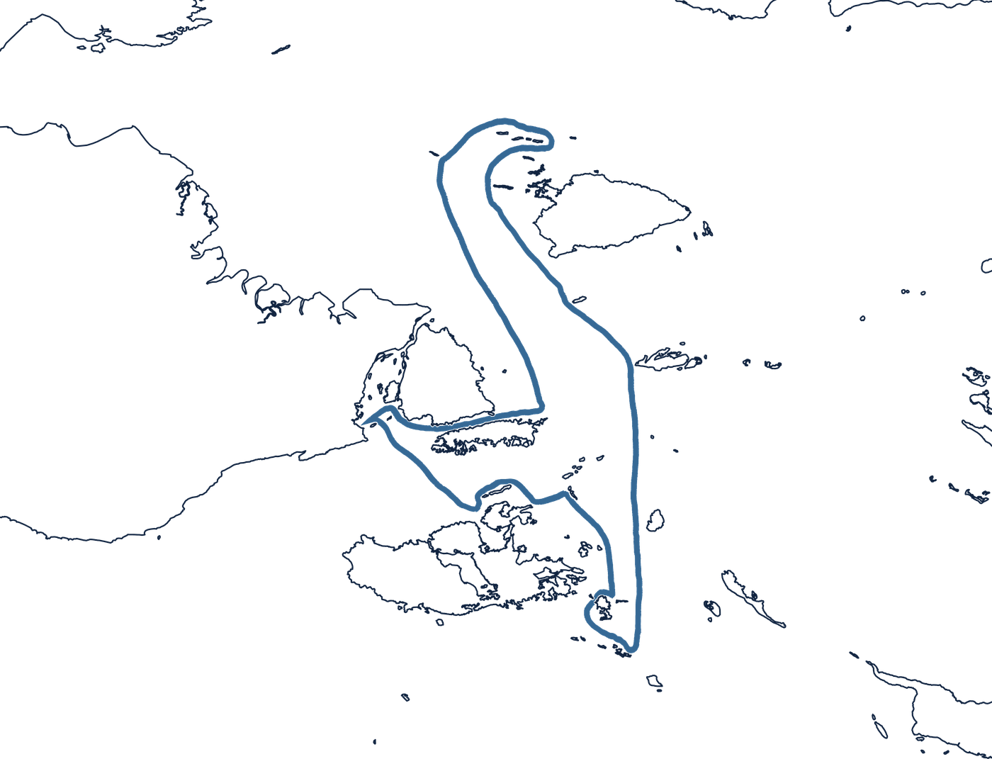 Route of The Four Kings, a loop through Raja Ampat from Sorong.