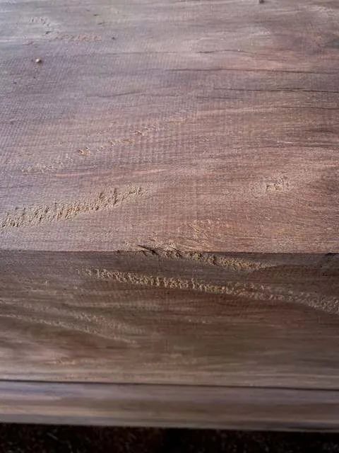 Close-up of the grain of the ironwood