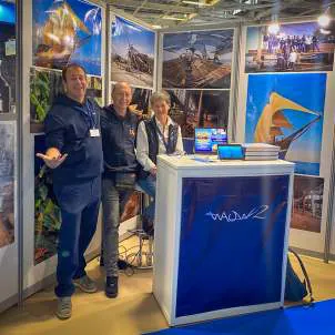 WAOW friends at the WAOW 2 booth at the Paris Dive Show
