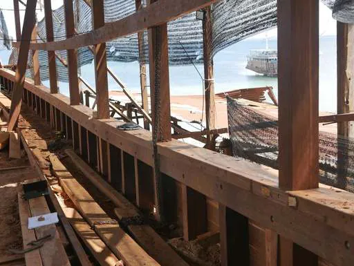 The new railing along the main deck of WAOW 2